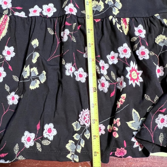 Dark moody botanical floral maxi dress long sleeve elastic drawstring waist - Picture 13 of 13